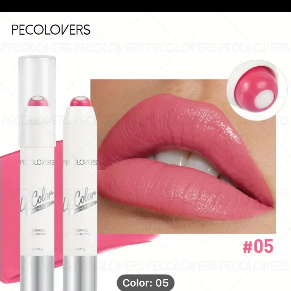 Pink long lasting lipstick